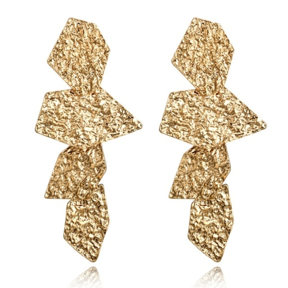 Gold Metallic Earrings